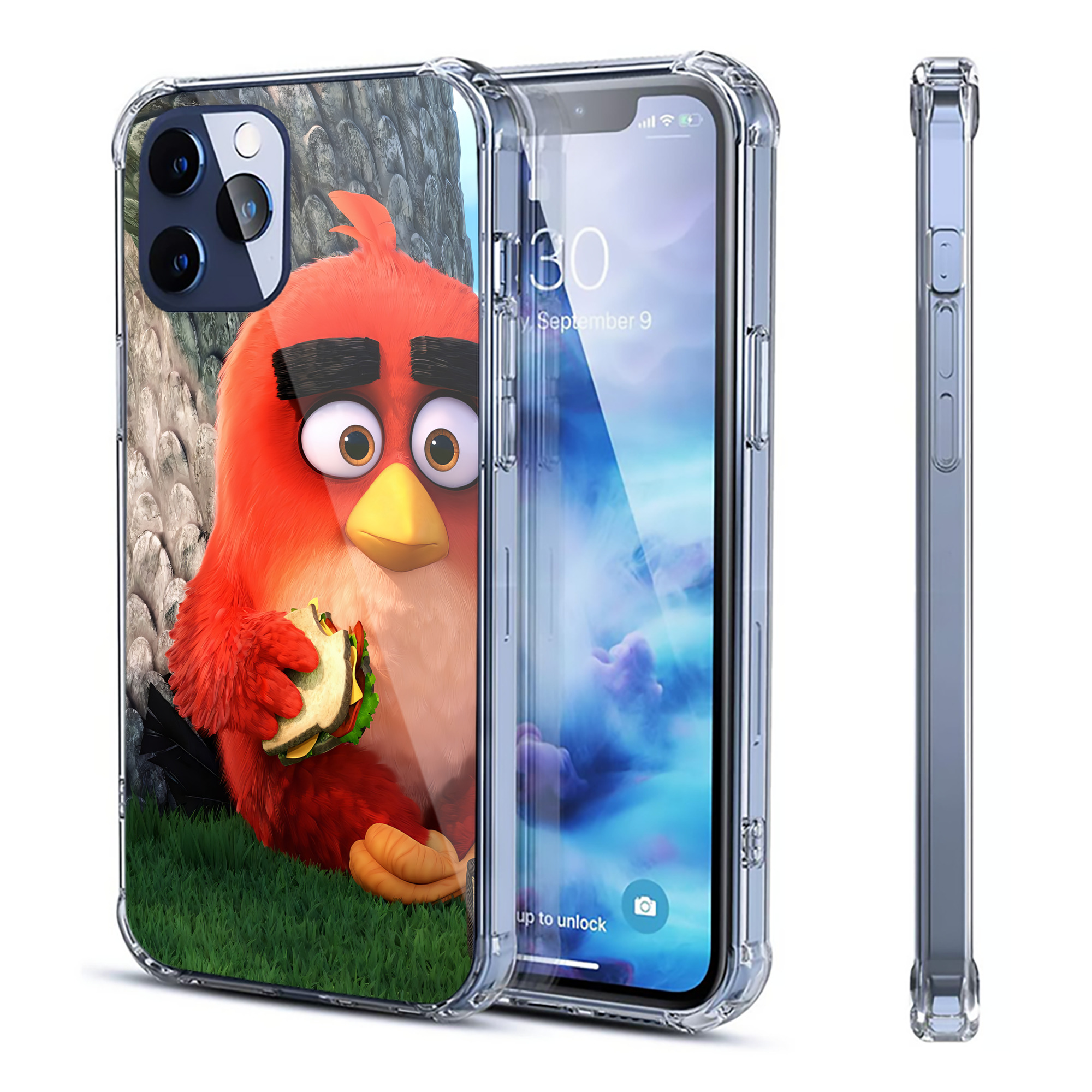 （画像用） Angry Birds アングリーバード 【iPhone 12シリーズ対応】透明スマホケース（クリアソフトケース）